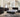 My Furniture dark brown wooden bedroom set with upholstered black headboard, matching dresser, chest of drawers, and nightstand in a modern rustic room.