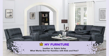 Leather couch with kids online