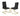 6-Piece Dining Set, Black/Gold