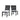 7-Piece Dining Set - Black