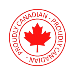 My Furniture red circular Canadian product seal featuring a maple leaf and the text "PRODUCT MADE IN CANADA," representing Canadian-made quality.