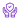 My Furniture purple line art icon of two hands holding a shield with a checkmark, symbolizing protection and warranty.