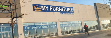 Explore My Furniture Stores in Mississauga, London, Scarborough, and Brampton—offering unbeatable pricing, next-day delivery, and an extensive selection of beds, sofas, mattresses, and home décor. Discover why we’re a top choice among furniture stores Mississauga.