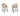 Counter Stool, Set Of 2, Beige